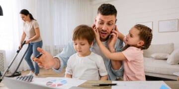Image for article: Dad's Plan To Work At Home Foiled By People At Home