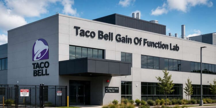 Image for article: Explosive Diarrhea Epidemic Traced To Gain-Of-Function Lab At Taco Bell Institute