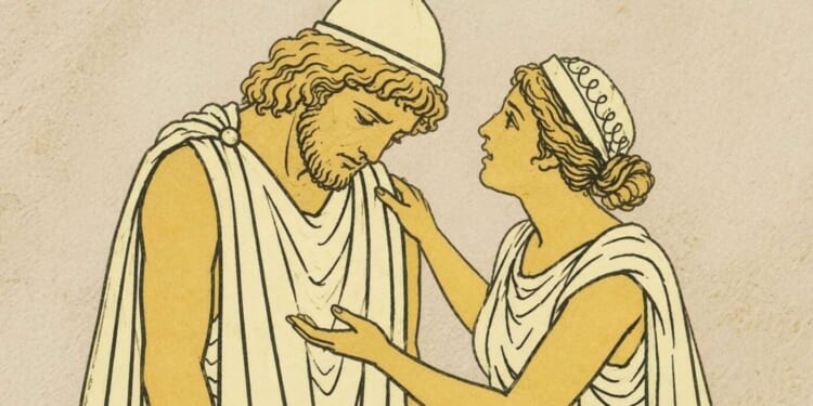 Image for article: Odysseus Finally Returns Home After 20 Years And Oh No! Penelope Is Out Of Baking Powder And Needs Him To Run Out Again Real Quick