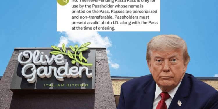 Olive Garden Pasta Pass More Secure Than Federal Elections, Requires Photo ID [WATCH]