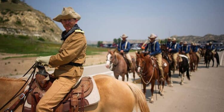 ROUGH RIDERS RIDE AGAIN! Trump Gets Wild West Escort to Teddy Library [WATCH]