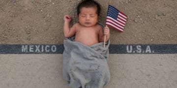Image for article: Sad: Woman Gives Birth On Border And Now Only Baby's Top Half Is American