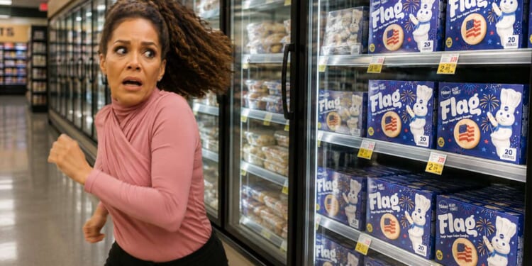 Image for article: Sonny Hostin Flees In Terror After Seeing Pillsbury American Flag Cookie Dough