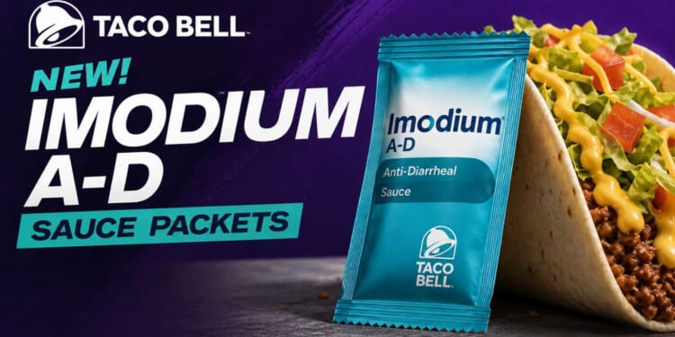 Image for article: Taco Bell Releases New Imodium A-D Sauce Packets To Combat Explosive Diarrhea Outbreak