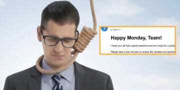 Image for article: Texas Approves Death Penalty For Anyone Who Starts An Email With 'Happy Monday, Team!'