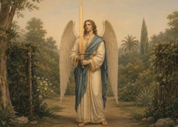 Image for article: Angel Still Guarding Eden With Flaming Sword Wondering If He Can Move Yet
