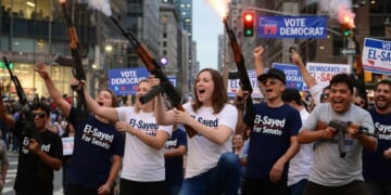 Image for article: Democrats Celebrate El-Sayed Victory By Firing AK-47s Into The Air