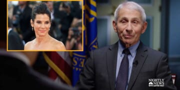Image for article: Fauci: 'Lying About Vaccine Miscarriage Risks Necessary So I Could Meet Sandra Bullock'