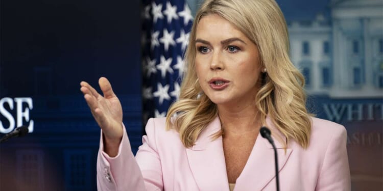 Image for article: Karoline Leavitt Prepared For Motherhood After Spending Last Two Years Answering Millions Of Stupid Questions