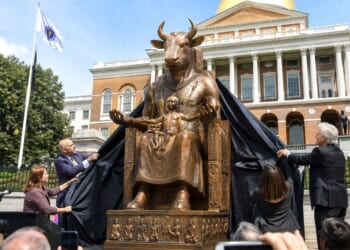 Image for article: Massachusetts Democrats Unveil Statue Of Molech At State Capitol