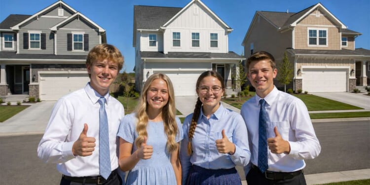 Image for article: Mormon Teen Takeover Leaves Three New Houses Built For Homeless