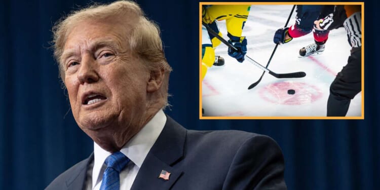 Image for article: Too Far? Trump Renames Hockey 'Gay Ice Football'