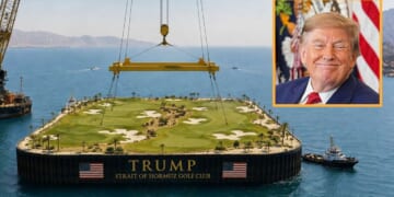 Image for article: Trump Claims Strait Of Hormuz For U.S., Unveils Floating Golf Course