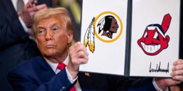 Image for article: Trump Signs Executive Order To Bring Back Racist Pro Sports Team Names