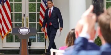 AG Todd Blanche Holds White House Briefing in Rose Garden