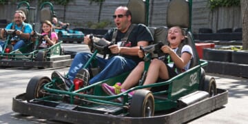 Image for article: Local Dad Clearly Using His Kids As Excuse To Ride Go-Karts
