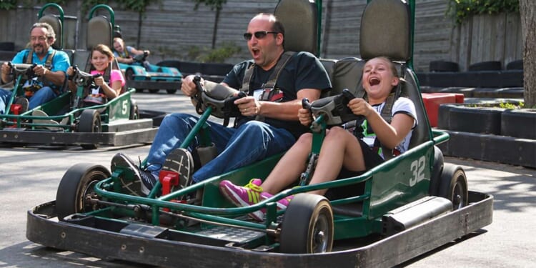 Image for article: Local Dad Clearly Using His Kids As Excuse To Ride Go-Karts