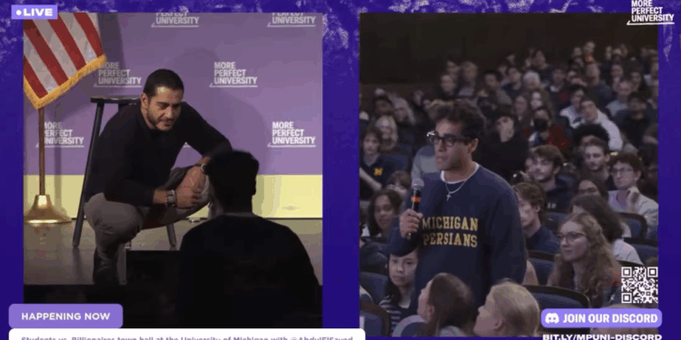 Persian Student Confronts Abdul El-Sayed Over Iran, Khamenei Silence