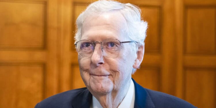 Image for article: Senate Approves Mitch McConnell Working Remotely From Grave