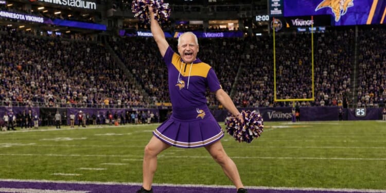 Image for article: Tim Walz To Head Up Vikings Cheerleader Squad