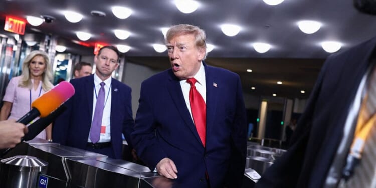 Trump Needles CNN’s Kaitlan Collins as He Arrives at United Nations
