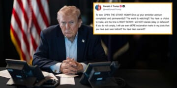 Image for article: Trump Warns Iran Next Truth Social Post Will Include Even More Exclamation Marks